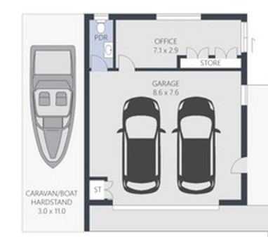 Garage Boat Caravan Parking Floor plan for 74 Anning Rd, Forest Glen