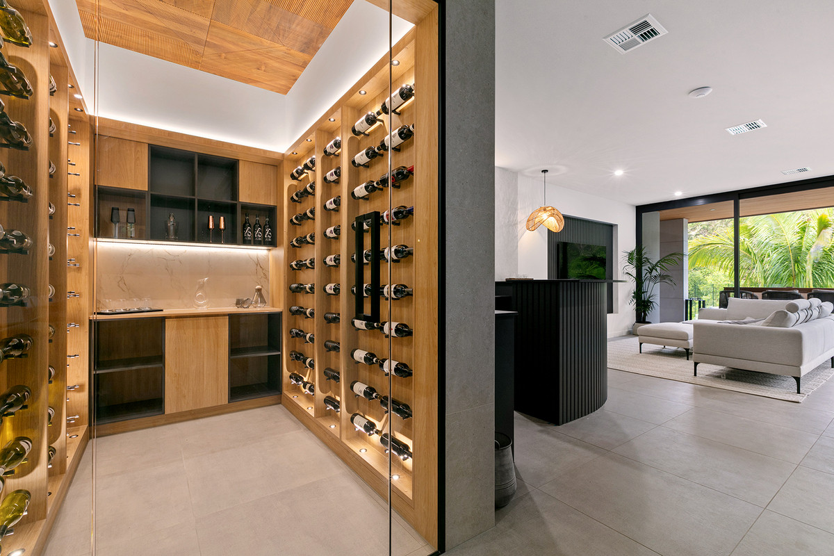 74 Anning Rd - Wine Cellar with Glass Door & Feature Lighting