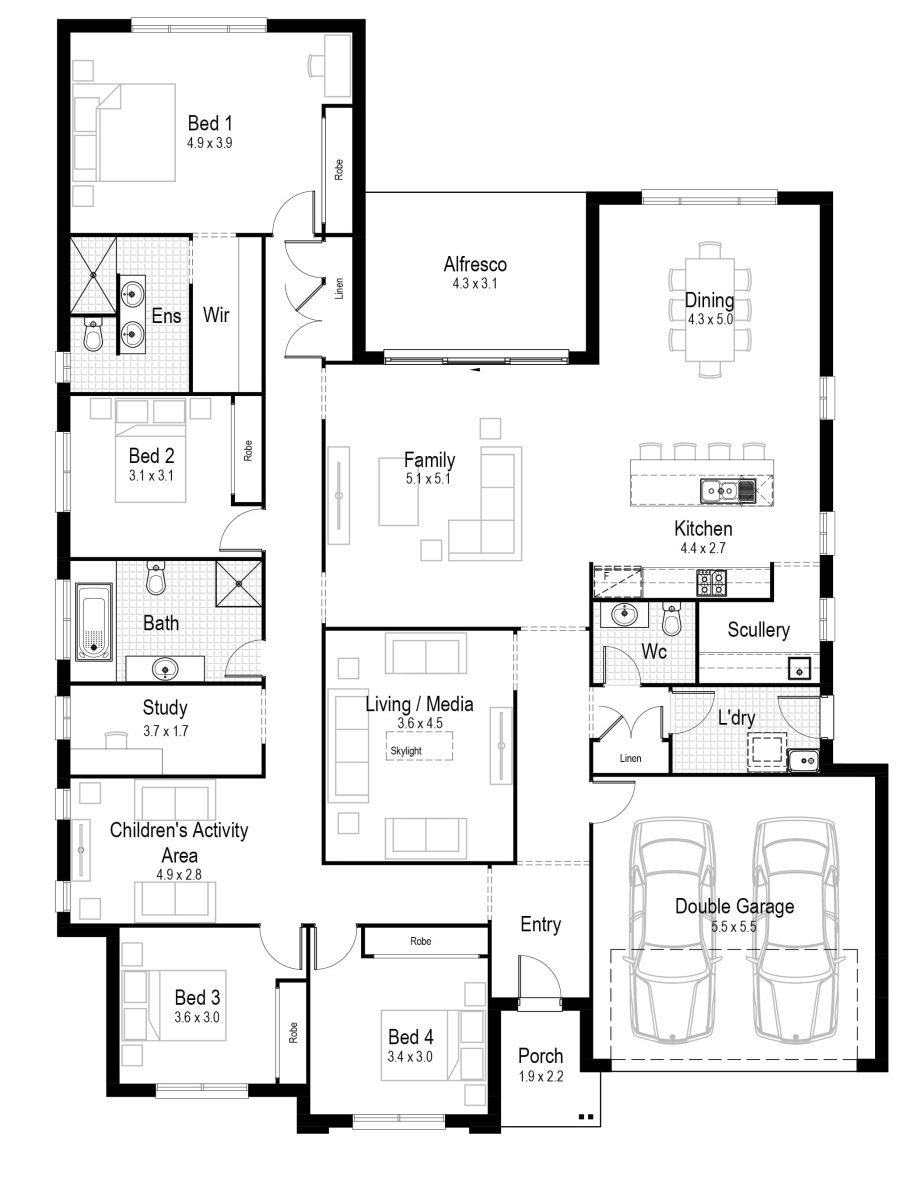Cedar 31 Home Design Floor Plan
