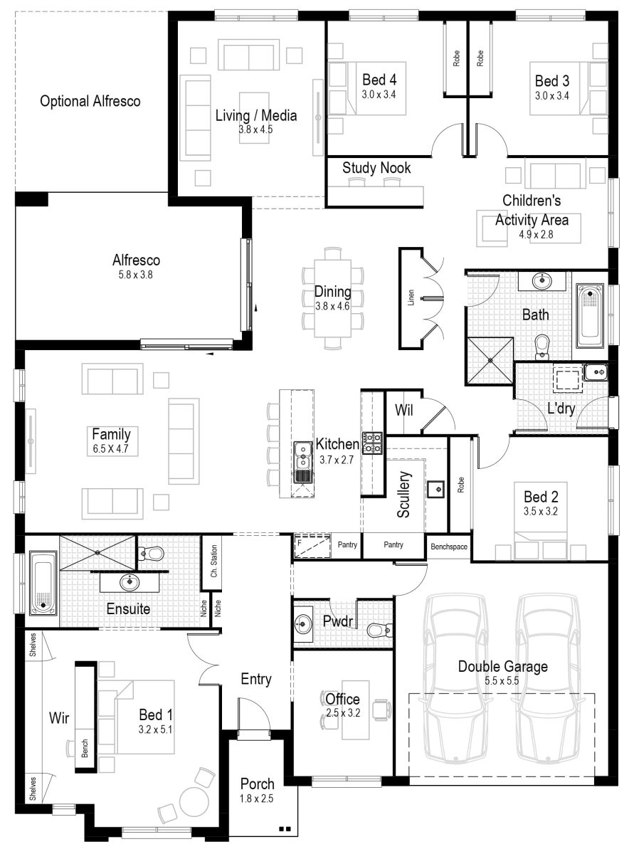 Crimson 33 Home Design Floor Plan