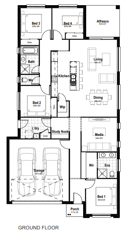 Ivory 22 Home Design Floor Plan