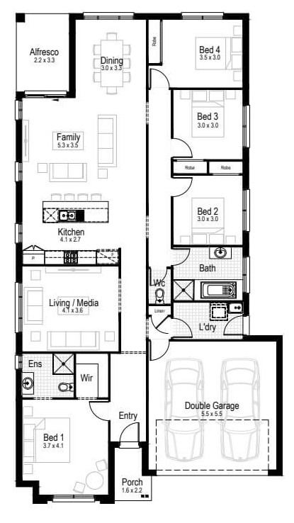Ivory 23 Home Design Floor Plan