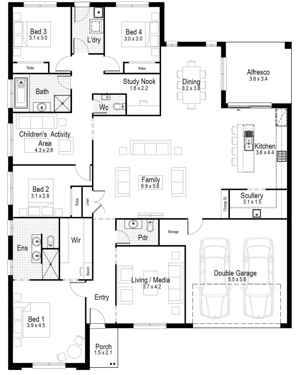 Tiffany 29 Home Design Floor Plan