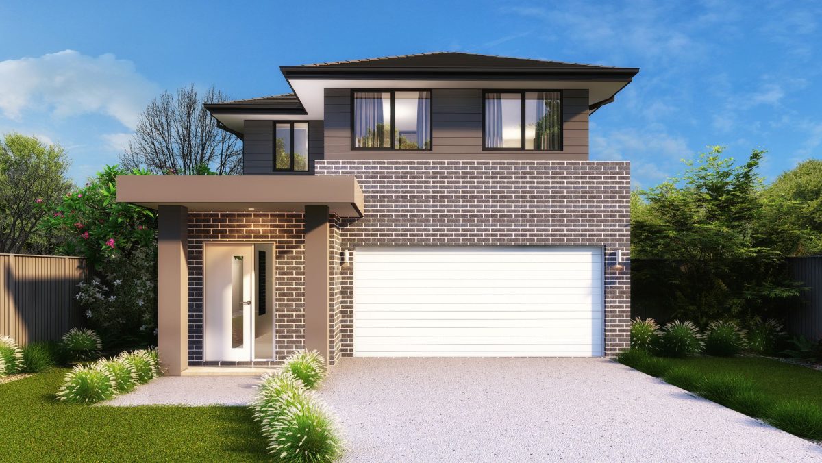 Turquoise & Carolina Classic Facade (double Garage 2 Stry) Min