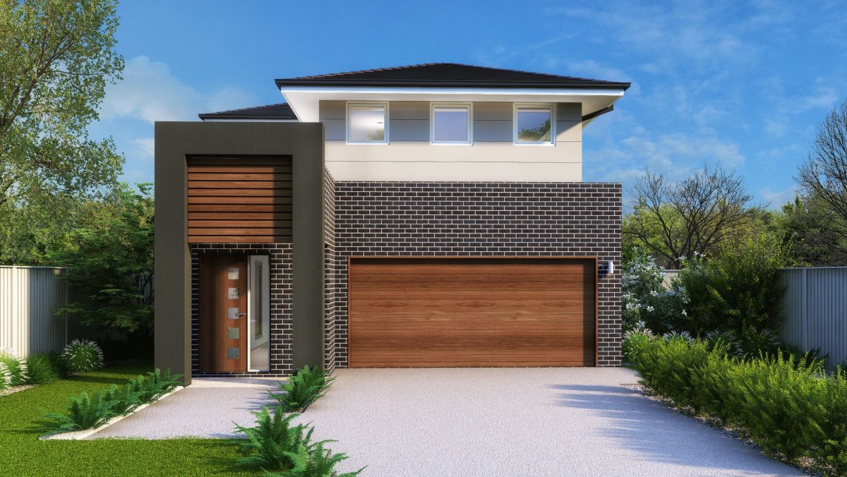 Turquoise & Carolina Contemporary Facade (2 Stry) Min