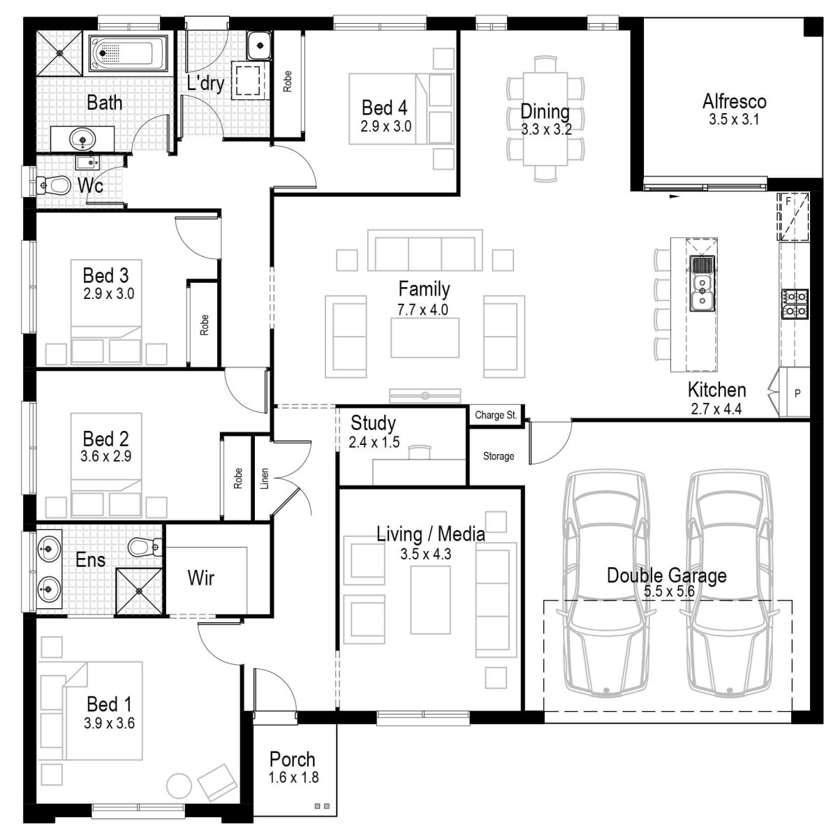 Tiffany 24 Home Design Floor Plan